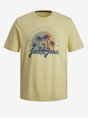 Jack&Jones Žlté pánske tričko Jack & Jones Summer S