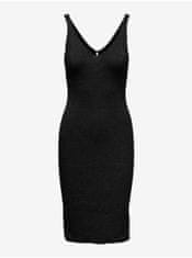 ONLY Čierne dámske puzdrové šaty ONLY Lina XL