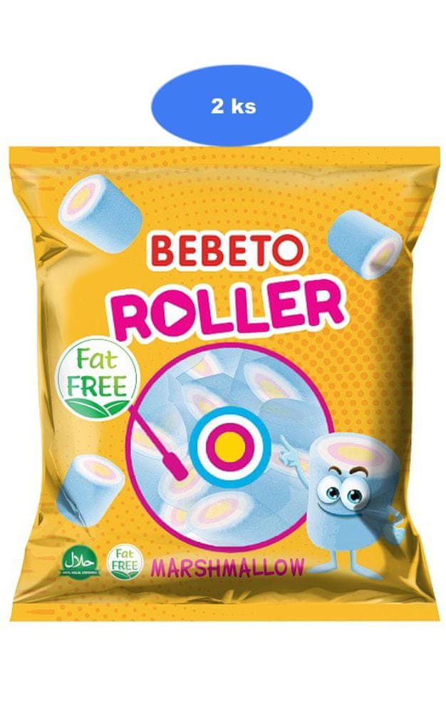 Bebeto  penové želé Marshmallow Roller 60g (2 ks)