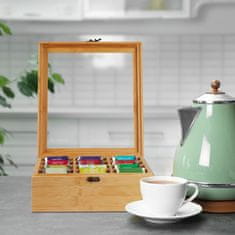 Relax Bambusová krabička na čaj s 12 priehradkami RD46345
