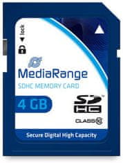 MediaRange sacure Digital (SDHC) 4GB (MR961), modrá