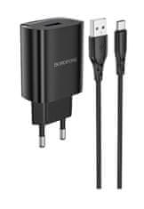 Borofone Nabíjačka BN1 Innovative vrátane USB-C dátového kábla 2.1A čierna 110480