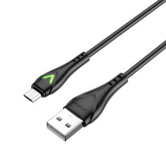 Borofone Kábel BX65 Bright - USB na Micro USB - 2A 1 meter čierny