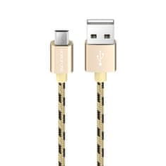 Borofone  BX24 - USB na Micro USB - 2,4A 1 meter zlatý