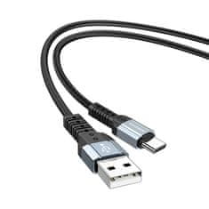 Borofone Kábel BX64 Special Silicone - USB na Type-C - 3A 1 meter čierny
