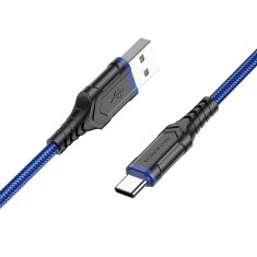 Borofone Kábel BX67 - USB na typ C - 3A 1 meter modrý