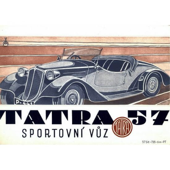 Retro Cedule Ceduľa Tatra 57 - Sportovní vuz
