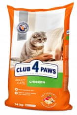 Club4Paws Premium CLUB 4 PAWS suché krmivo pre mačky s kuracím mäsom 14 kg