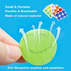 Netscroll Nálepky na odpudzovanie komárov (60 nálepiek), náplasti na odpudzovanie komárov, nálepky s usmievajúcimi sa tvárami (Smileys), PatchStickers