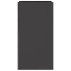 Vidaxl Kvetináč čierny 42x38x75 cm oceľ valcovaná za studena