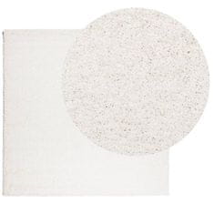 Petromila vidaXL Chlpatý koberec vysoký vlas moderný krémový 240x240 cm