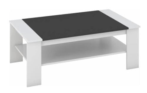 KONDELA Konferenčný stolík biela, čierna BAKER DTD