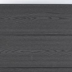 Vidaxl Sada plotových panelov sivá 353x186 cm WPC