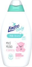 LINTEO BABY Detské umývacie mlieko a šampón Baby 425 ml