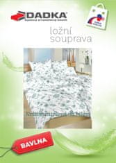 Dadka Obliečky bavlna Kvietia mentolové na bielom 140x200, 70x90 cm