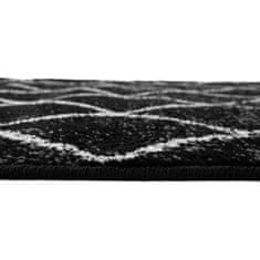 KONDELA Koberec, čierna/vzor, 67x120 cm, MATES TYP 1