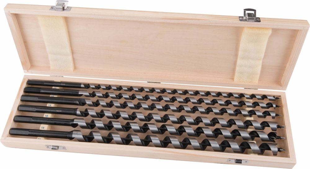 Extol Premium Vrtáky do dreva Ø10-20mm, dĺžka 460mm, sada 6ks, drevevné puzdro, EXTOL PREMIUM