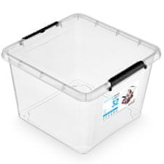 EDANTI Plastový Úložný Box Kontajner S Vekom Škatuľa Pre Oblečenie Hračky Dokumenty 32 L