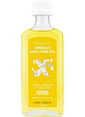 BrainMax Omega 3, olej z treščej pečene, citrón, 240 ml