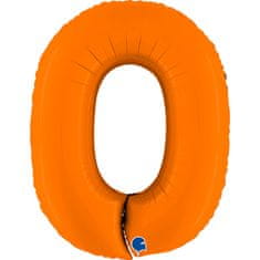 Grabo Fóliový balón číslo 0 oranžový 102cm