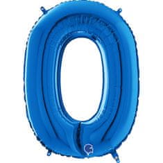 Grabo Fóliový balón číslo 0 modrý 66 cm