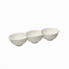 Tognana 81182TO porcelánová miska PERLA na predjedlá 3-dielna, 27,5x9,5x5 cm