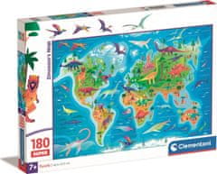 Clementoni Puzzle Dinosaurie mapa 180 dielikov