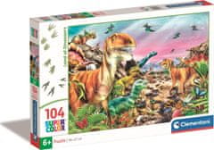 Clementoni Puzzle Krajina dinosaurov 104 dielikov