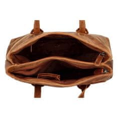Green Wood Luxusná kožená kabelka Ela, svetlohnedá