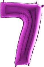 Grabo Nafukovací balónik číslo 7 fialový 102cm extra veľký -