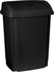 STREFA Odpadkový kôš 15 l, plastový, čierny