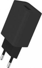 ColorWay 1x USB/ síťová nabíječka/ 10W/ 100V-240V/ Černá + kabel USB-C 1m