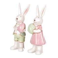 Autronic Zajac a zajačice z keramiky, veľkonočné dekorácie Variant: Zajačice