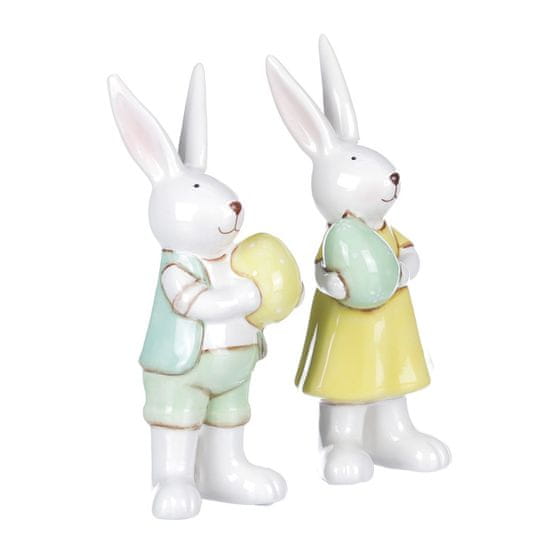 Autronic Zajac a zajačice z keramiky, veľkonočné dekorácie Variant: Zajac