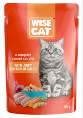 Wise Cat s kuracim mäsom v jemnej omačke 24x100g