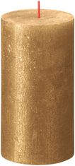 Bolsius Sviečka Bolsius Rustic Shimmer, valcová, zlatá, 60 hod., 68x130 mm