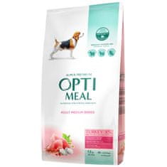 OptiMeal OPTIMEAL suché krmivo pre psy stredných plemien s morčacím mäsom 12 kg