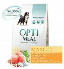 OptiMeal OPTIMEAL suché krmivo pre psy veľkých plemien s kuracím mäsom 4 kg