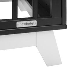 NEW BABY Detská postieľka so zábranou New Baby MARCUS 120x60 cm grafit/prírodná 