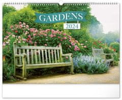 Kalendár 2024 nástenný: Záhrady, 48 × 33 cm