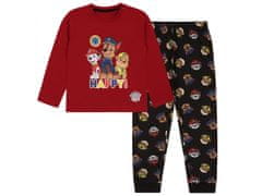 Paw Patrol Tlapková patrola Chlapčenské červeno-čierne pyžamo s dlhými rukávmi a dlhými nohavicami 6 lat 116 cm