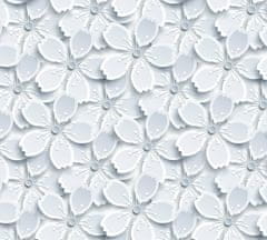 Gekkofix Gekkofix, Samolepiaca fólia dekoratívna 14130 3D šedé kvety - šírka 45 cm