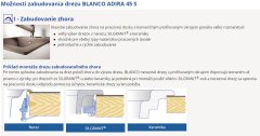 BLANCO Blanco Adira 45 S, silgranitový drez 780x500x200 mm, 1-komorový, sivá vulkán, BLA-527588
