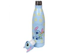 Disney Lilo a Stitch DISNEY Modrá, hliníková fľaša na pitie teplých nápojov 500 ml 