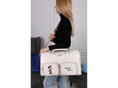 Disney DISNEY Minnie Mouse krémová cestovná taška, cestovná taška 45x28x20cm 