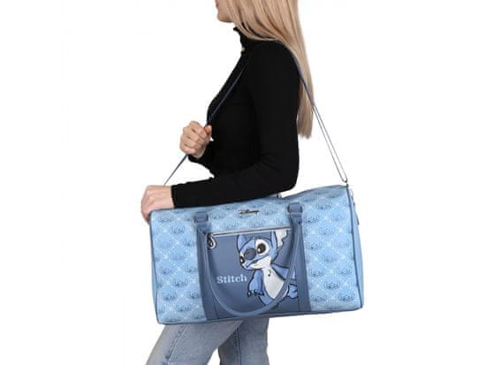 Disney DISNEY Stitch Modrá cestovná taška, cestovná taška 45x28x19cm