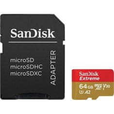 SanDisk Pamäťová karta Micro SDXC Extreme 64GB UHS-I U3 (170R/ 80W) + adapter