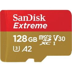 SanDisk Pamäťová karta Micro SDXC Extreme AC 128GB UHS-I U3 (190R/ 90W) + adapter