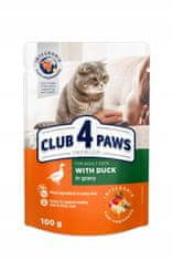 Club4Paws Premium CLUB 4 PAWS mokré krmivo pre mačky - Kačica v omáčke 24x100g
