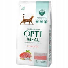 OptiMeal Optimeal hovädzie suché krmivo pre sterilizované mačky 1,5 kg